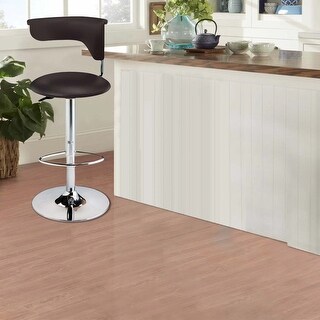 Flax 22-32 Inch Adjustable Counter Height Stool, Vegan Faux Leather ...