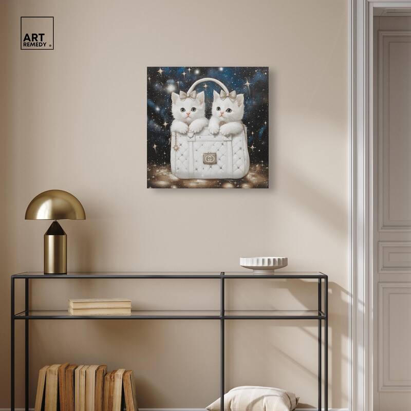 Constellation Kittens Purse Canvas by Art Remedy, Gallery Wrapped