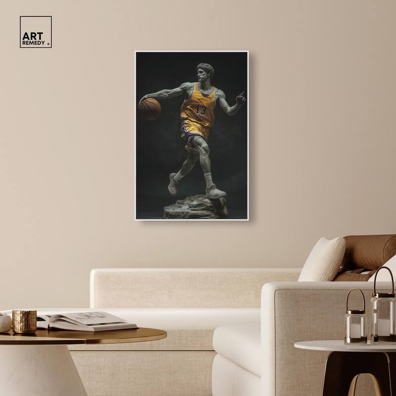 Basketball Sculpture II Canvas by Art Remedy