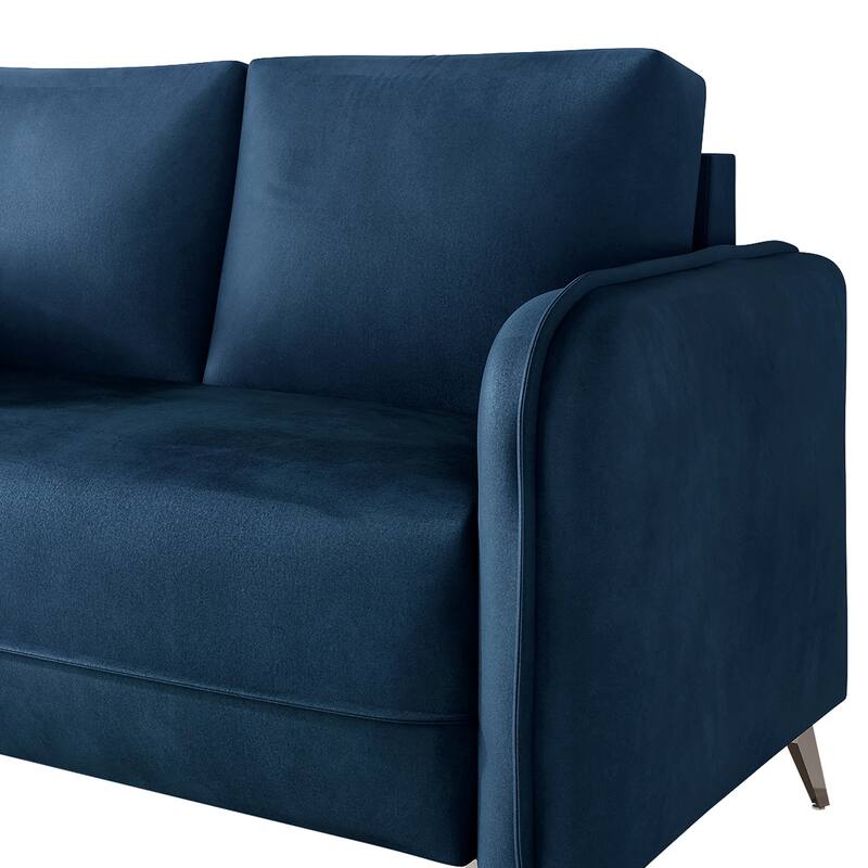 CraftPorch Luxurious Velvet Upholstered Loveseat - N/A