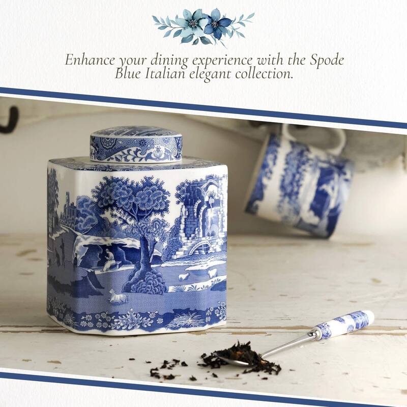 Spode Blue Italian Set of 6 Teaspoons - 6 inch