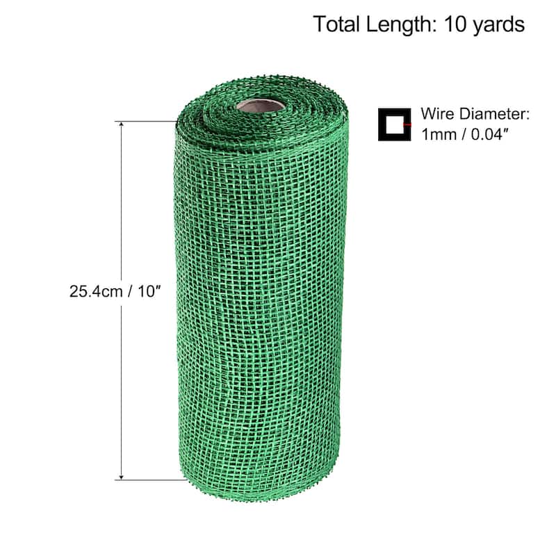 PP Burlap Mesh Wrapping Ribbon for Home Outdoor Wreath Decoration - Green