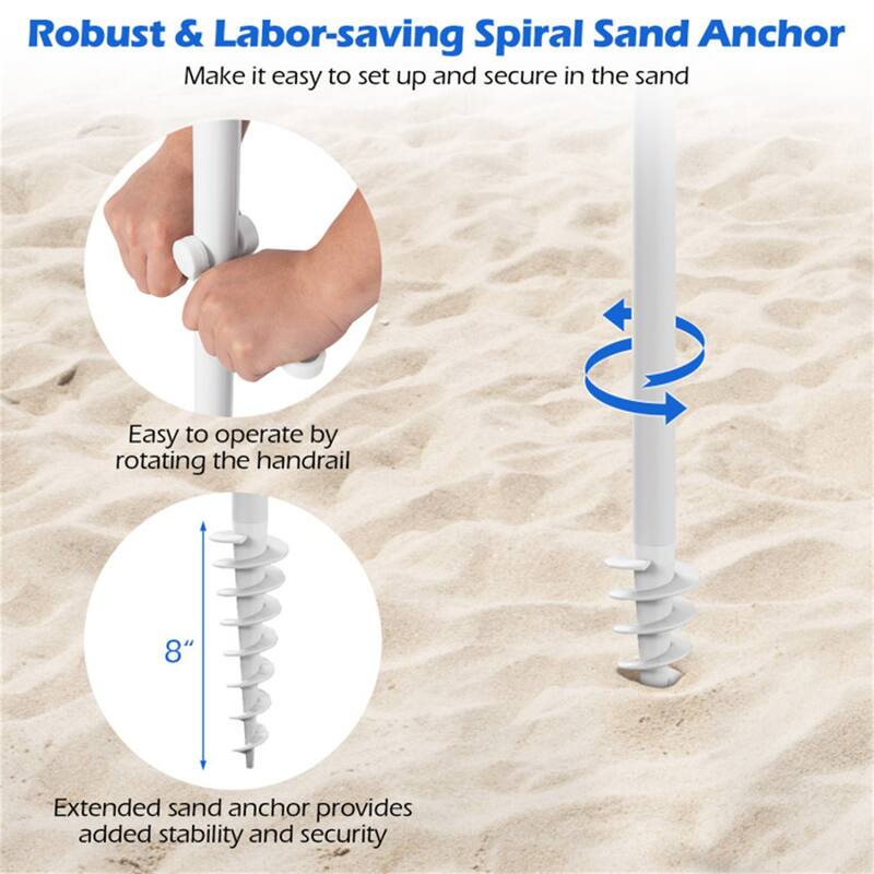 Vintage Tassel Outdoor Umbrella with Fringe Garden Beach Umbrella Tilt Aluminum Pole Sun Protection Waterproof Canopy