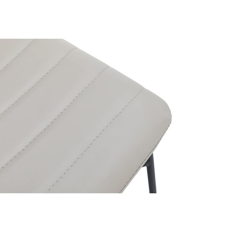 Zylar Modern Leather Guest Chair with Lumbar Support, Stainless Steel Base, High-Density Foam, Floor Protectors, 300 lb Capacity