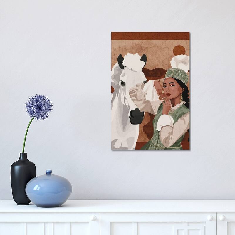 iCanvas "Kazakh Woman" by Phung Banh Canvas Print - 18x12x1.5