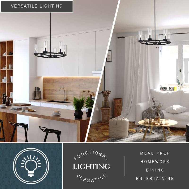 Vaxcel Lighting H0290 Grantley 6 Light 26" Wide Ring Chandelier