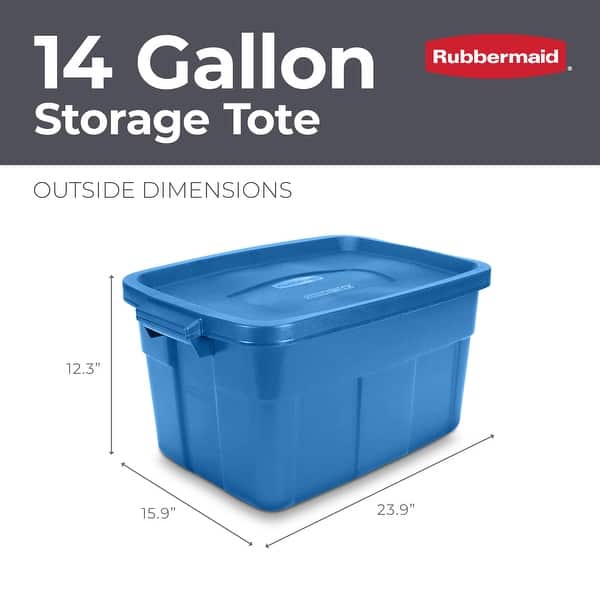 dimension image slide 8 of 12, Rubbermaid Roughneck Storage Totes