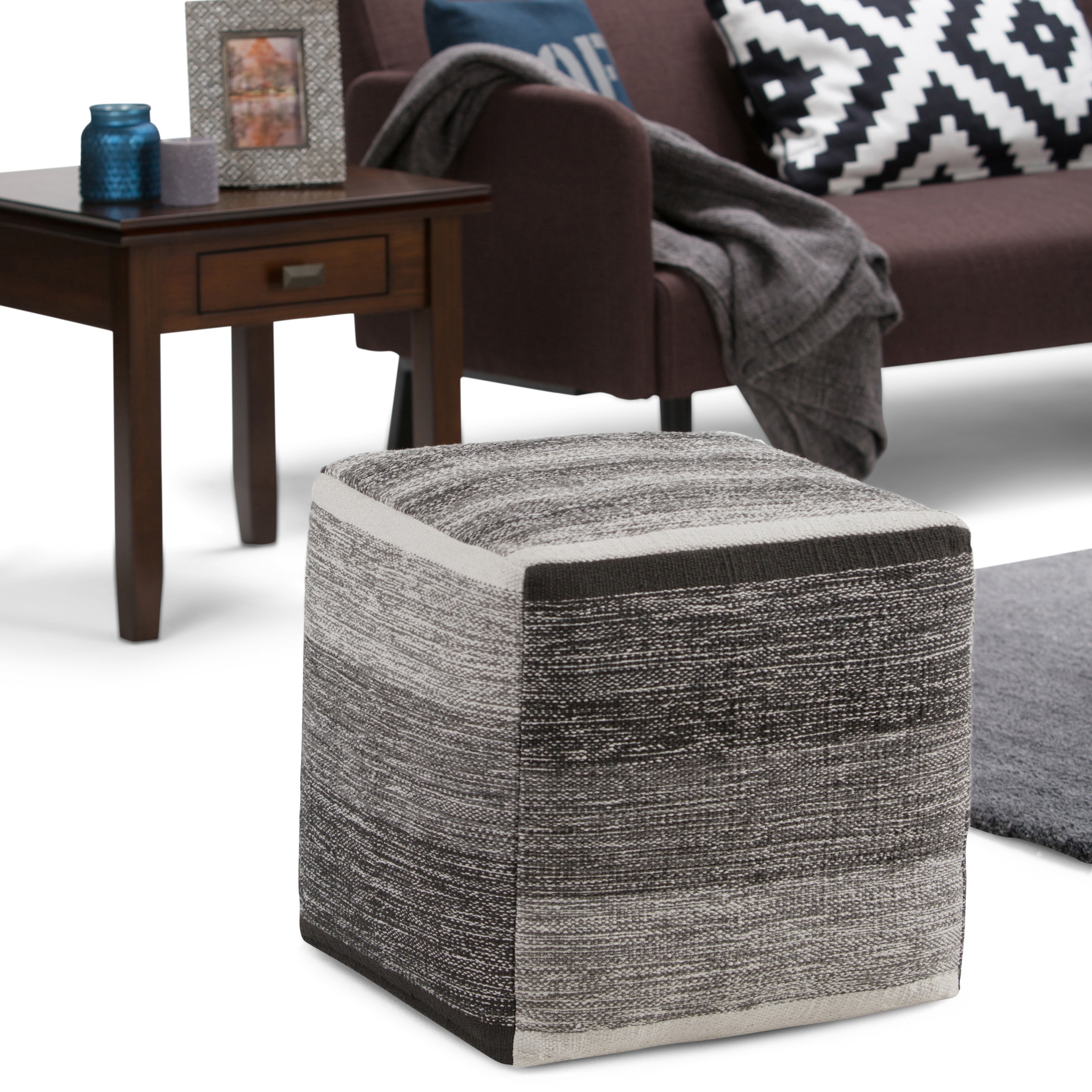 WYNDENHALL Frances Boho Cube Pouf
