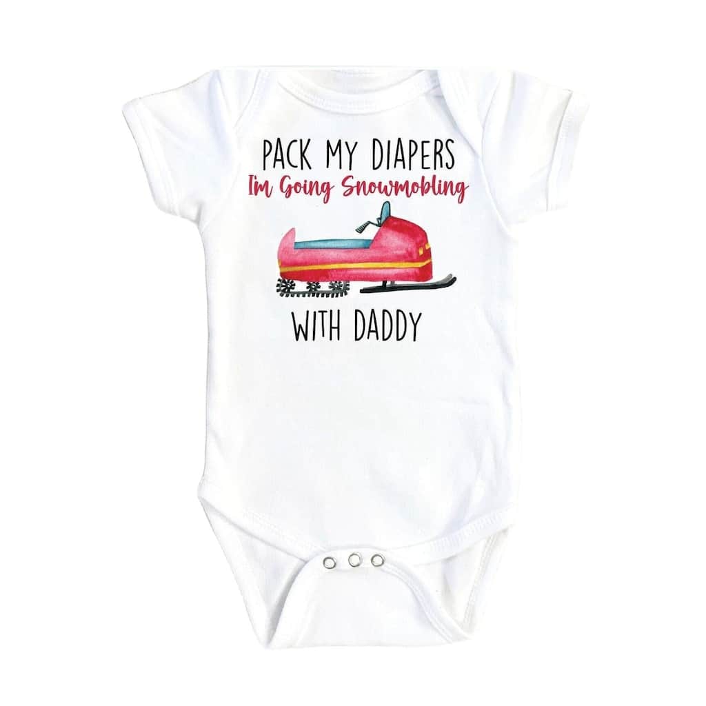 Snowmobile - Baby Boy Girl Clothes Infant Bodysuit Funny Cute Newborn 1D