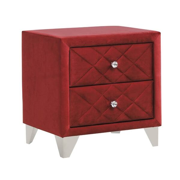 Shop Lyke Home Nightstand Maroon Overstock 32433661