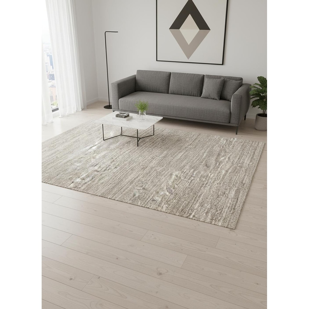 HomeRoots Abstract Modern Rectangle Area Rug - 5' X 8'