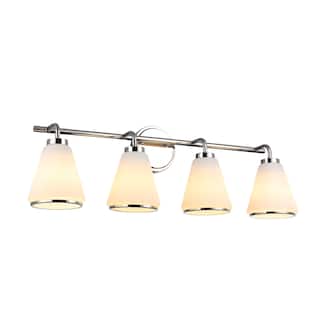 Artcraft Zoey - Bathroom Vanity - Polished Nickel Finish - Glossy White Glass Shade