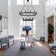 preview thumbnail 85 of 88, Acroma 20-light Modern Farmhouse 40In Round Wagon Wheel Chandelier with UL
