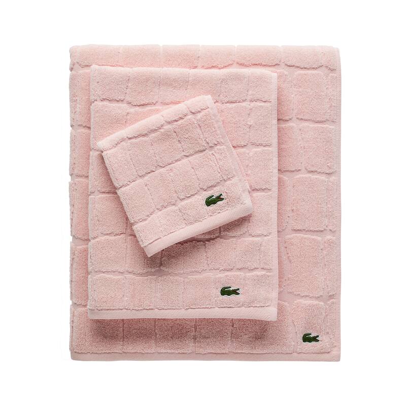Lacoste Croc Scale Cotton Bath Towel, Hand Towel, and Washcloth
