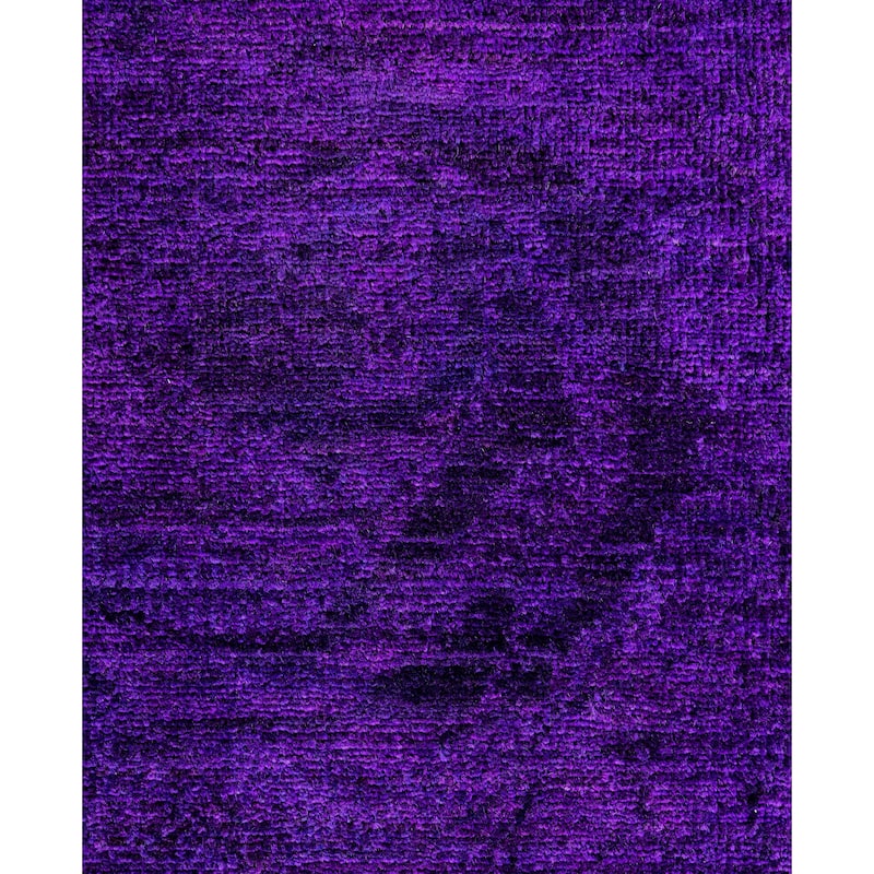 Overdyed One-of-a-Kind Hand-Knotted Area Rug - Purple - 8' 10" x 11' 10"