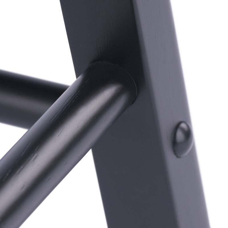 Element 2-Pc Square Legs Dining Stool Set, Black Finish - N/A