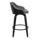 preview thumbnail 6 of 13, Alec Upholstered Wood Counter or Bar Swivel Stool