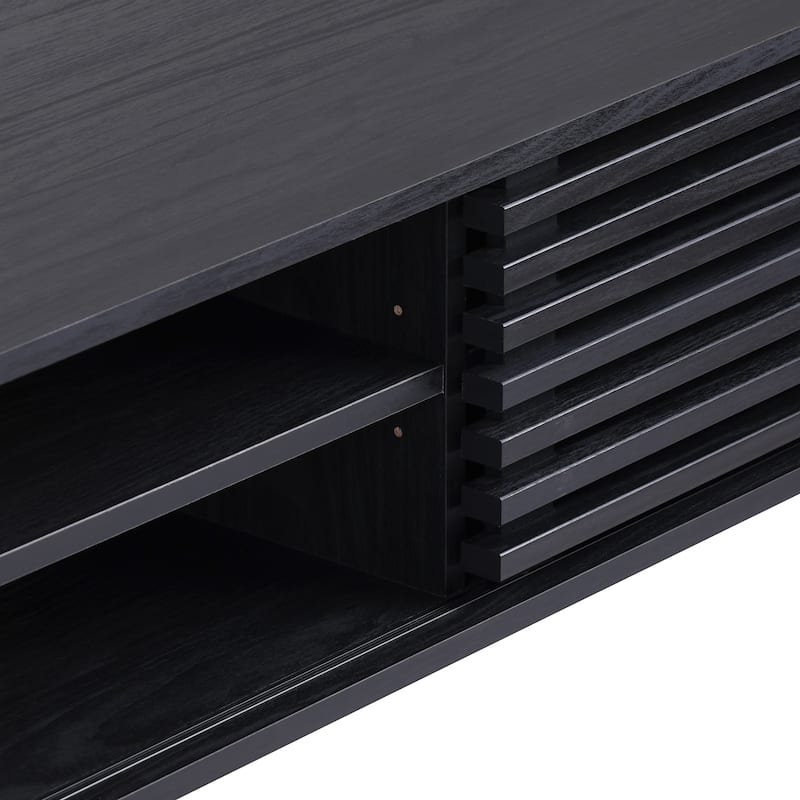 NPD Furniture Wilson 58 Inch Slat Low TV Stand