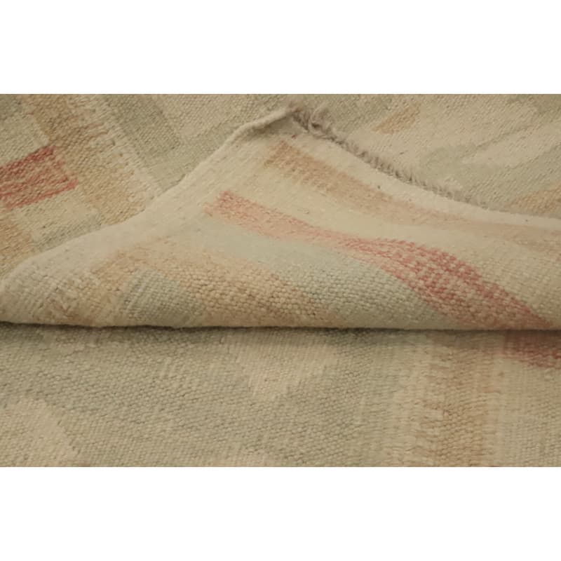 Hand Woven Oriental 100% Wool Carpet Southwestern Tribal Greys & Charcoal Kilim Area Rug - 4' 3'' X 2' 0''