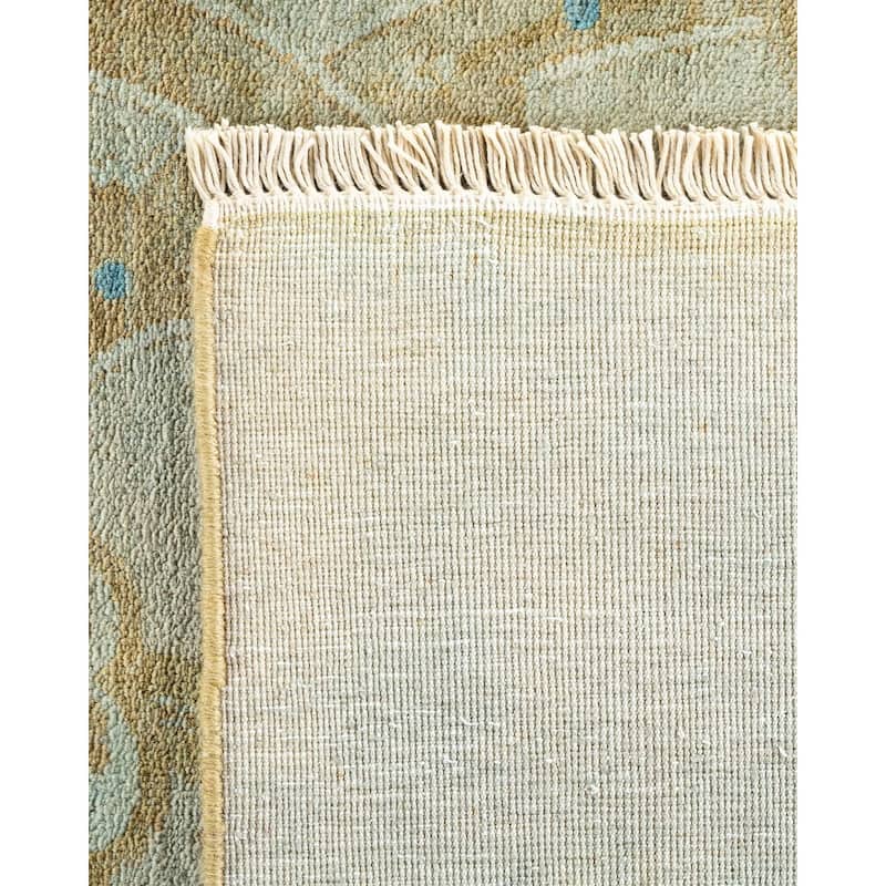 Overton Hand Knotted Wool Vintage Inspired Modern Contemporary Overdyed Gray Area Rug - 8' 9" x 11' 6"