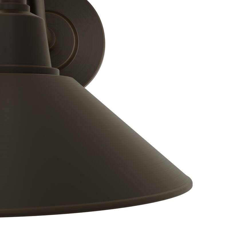 Hunter Skyflow Bronze Outdoor WeatherMax Wall Light - Modern/Contemporary - Front Porch, Patio, Garage
