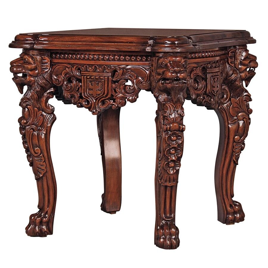 Shop Design Toscano Lord Raffles Grande Hall Lion Leg Side Table 24 X 24 X 26 On Sale Overstock 19384582
