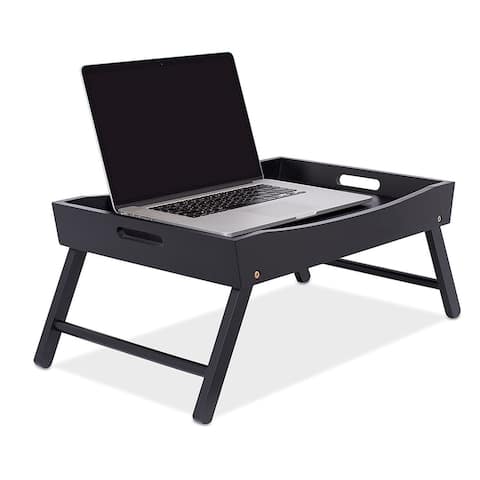 BirdRock Home Black Wood Bed Tray