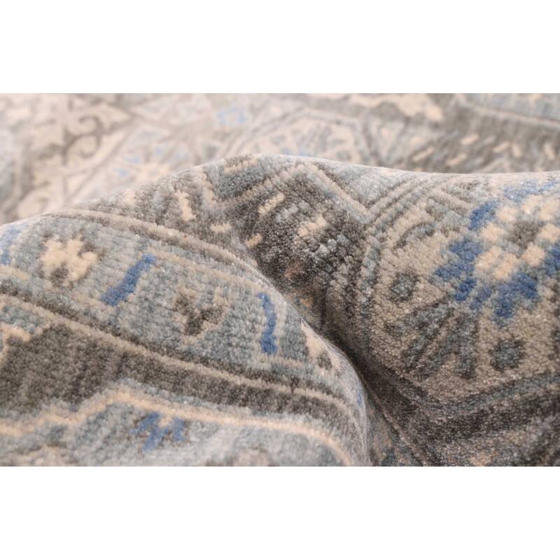 ECARPETGALLERY Hand-knotted Mamluk Grey Wool Rug - 8'3 x 9'9