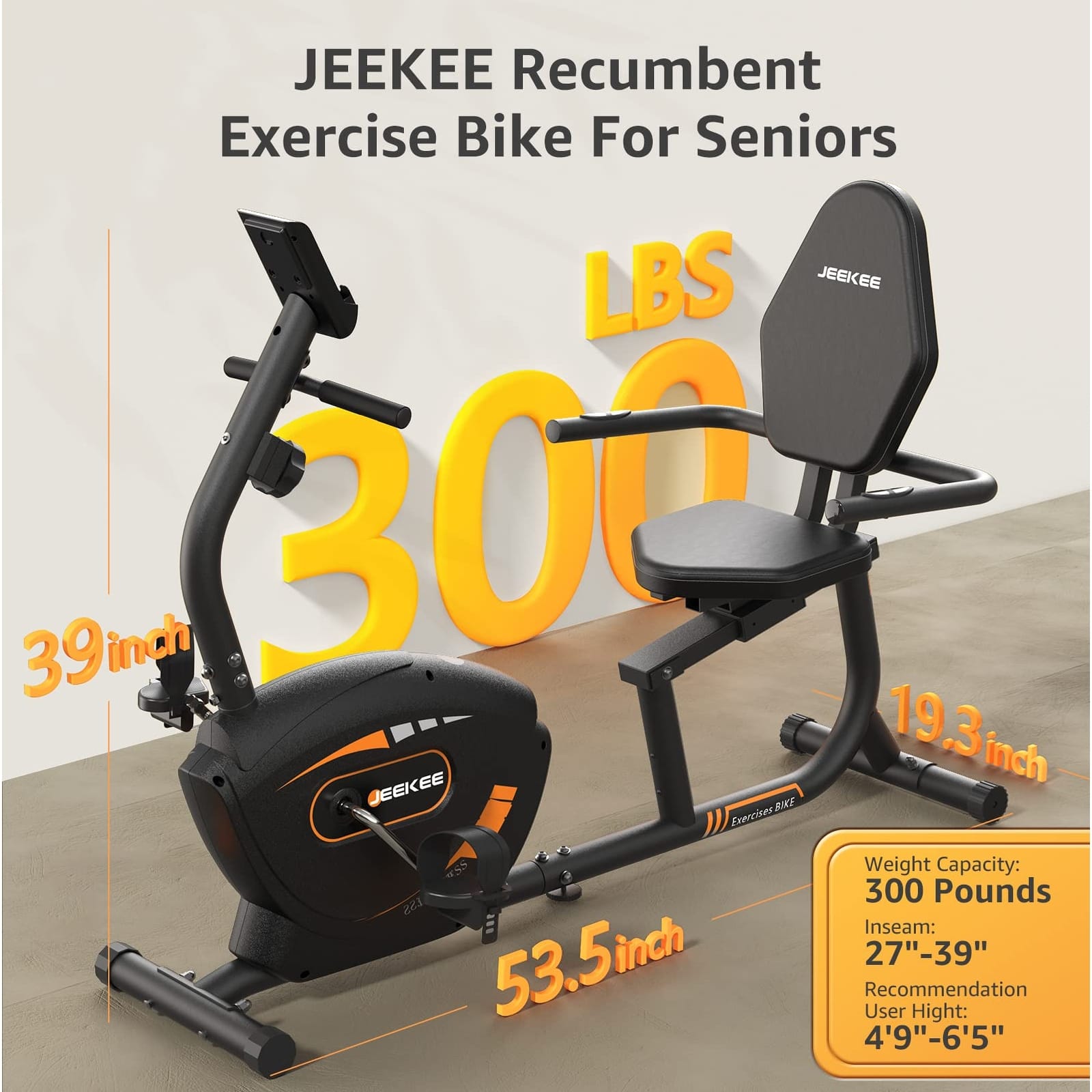 Recumbent Exercise Bike for Adults Seniors - Indoor Magnetic Cycling ...