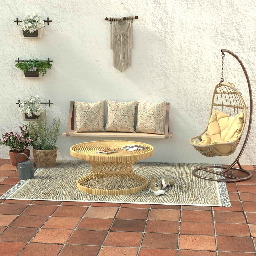 20" x 20" Outdoor Throw Pillow with Welt - Set of 2 - 20'' L x 20'' W x 5'' H