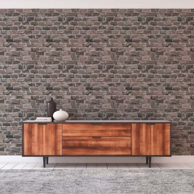 Galerie Wallcoverings Bricks and More Collection Authentic Brick Matte Finish Vinyl on Non-woven Wallpaper Roll