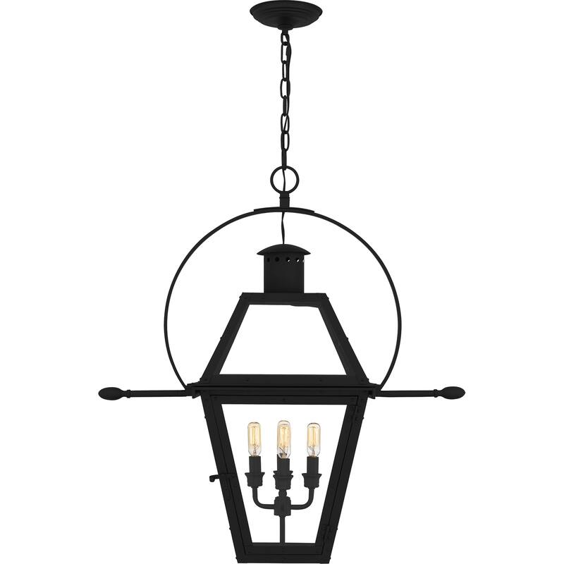 Rue De Royal 4-Light Earth Black Outdoor Hanging Lantern