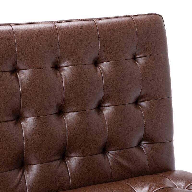 Leather Armless Chair Side Chair Corner Chair Dining Chair