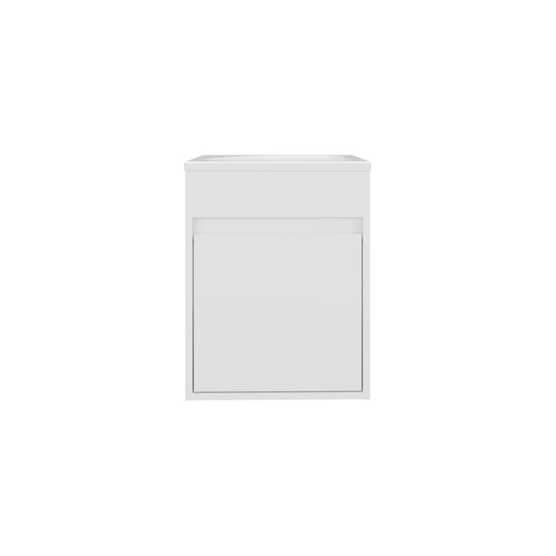 15.6" Wall Mounted Bathroom Sink Set with Cabinetry - White