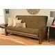 preview thumbnail 6 of 19, Copper Grove Cayenne Rustic Walnut Futon with Suede Mattress