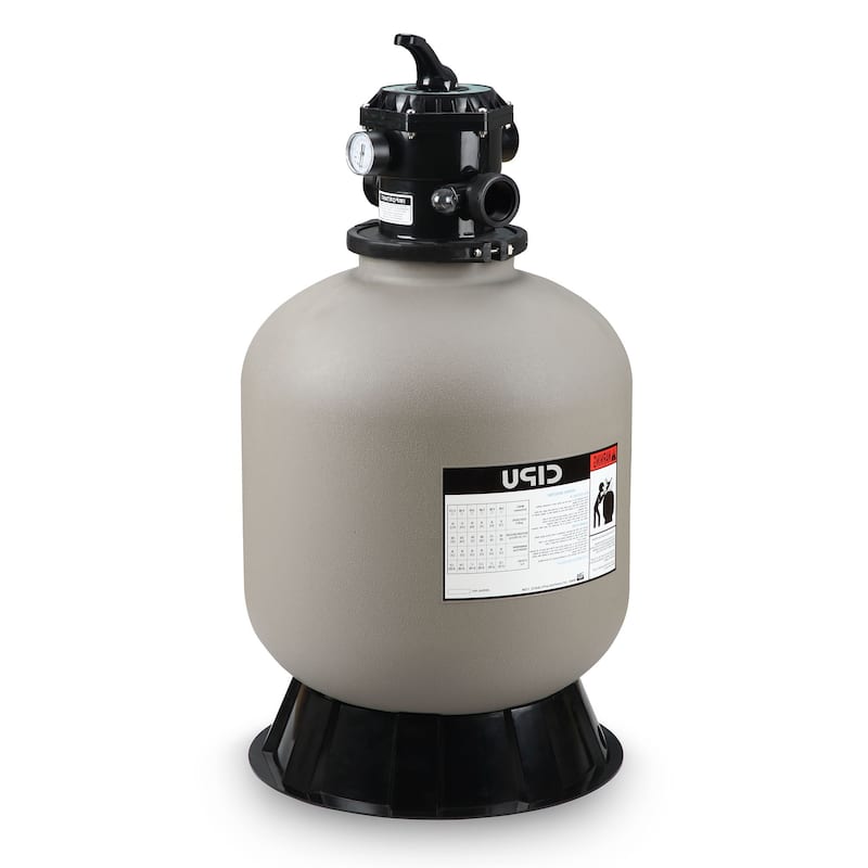 24-Inch Top Mount Swimming Pool Sand Filter with 6-Way Valve - 24"