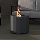 preview thumbnail 14 of 23, Zephyr 19.5 inch Smokeless Outdoor Firepit, Natural Wood Burning Portable Fire Pit With Water Resistant Cover, Black Black