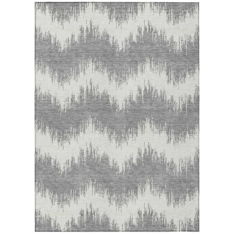 HomeRoots Chevron Transitional Rectangle Outdoor Rug