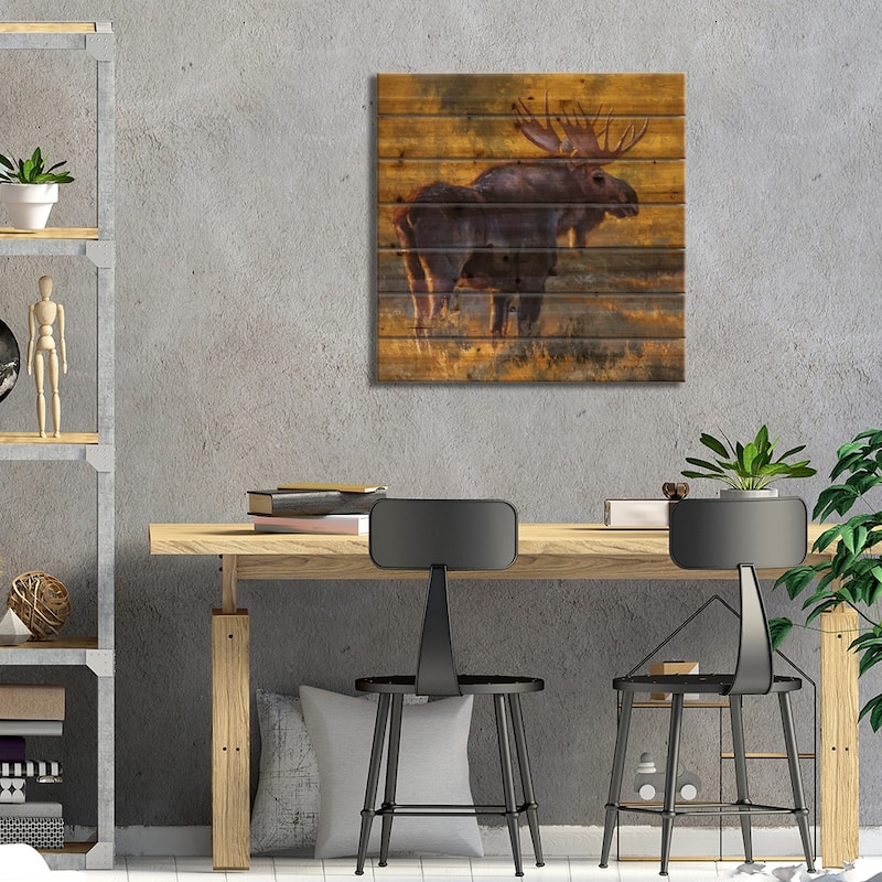 Brush Hog Print On Wood by Mark McKenna - Multi-Color