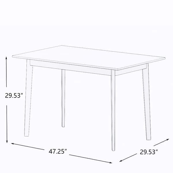 Modern Rectangular Top Dining Table with Solid Wood Legs - Bed Bath ...