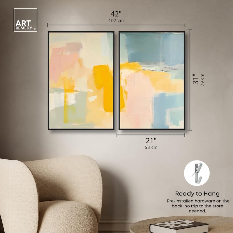 Ocean of Suns II Canvas Set of 2 by Art Remedy