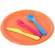 preview thumbnail 2 of 5, Reusable Cutlery Set of 4 Plastic Plates, Spoons, Forks and Knives