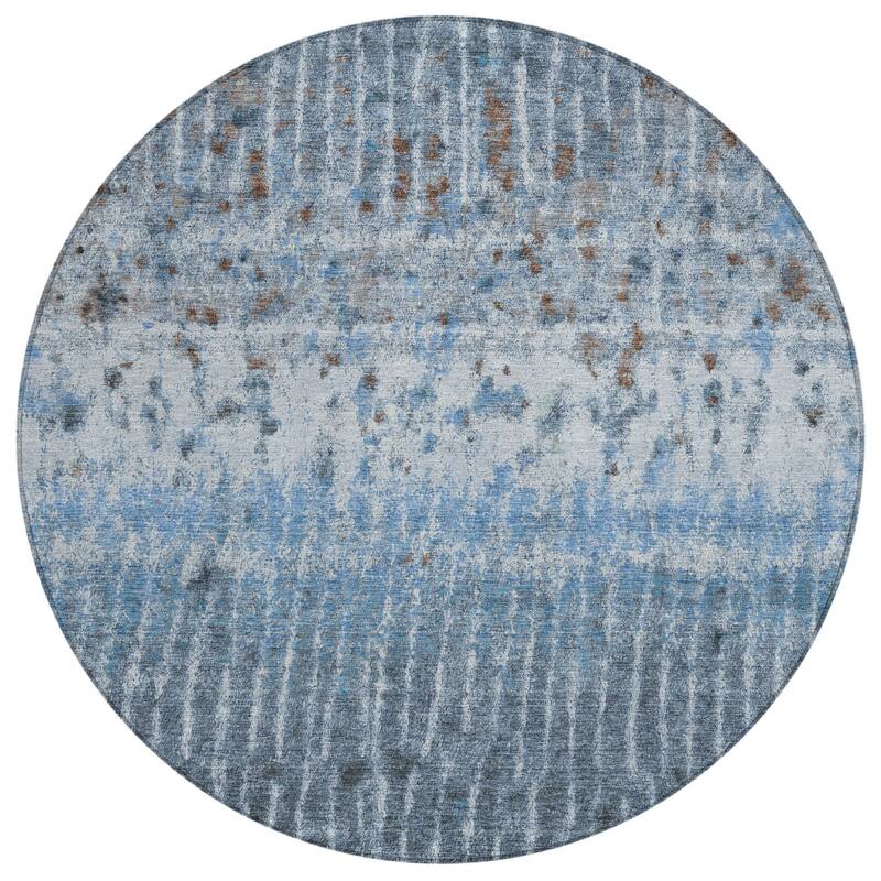 Machine Washable Indoor/ Outdoor Boho Modern Chantille Rug