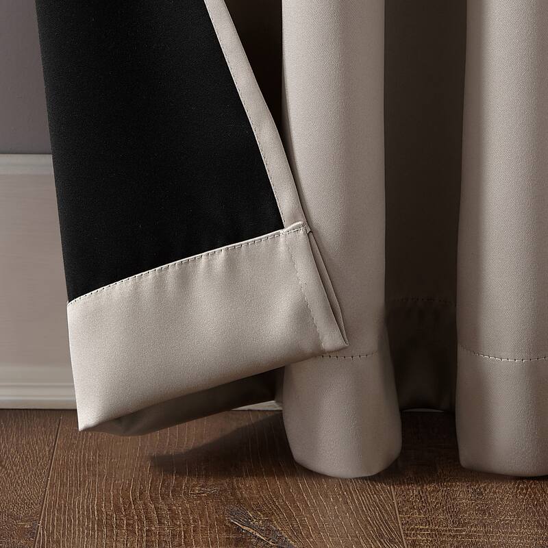 Sun Zero Oslo Home Theater 100% Blackout Rod Pocket Curtain Panel, Single Panel