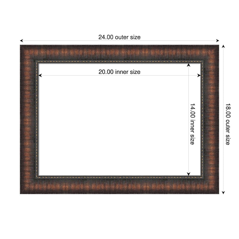 Amanti Art Caleb Brown Framed Dry Erase Magnetic Board - 24 x 18 in