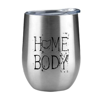 6 Wine Tumbler Double Wall Stainless Steel Insulated wine glass with lid-12oz 