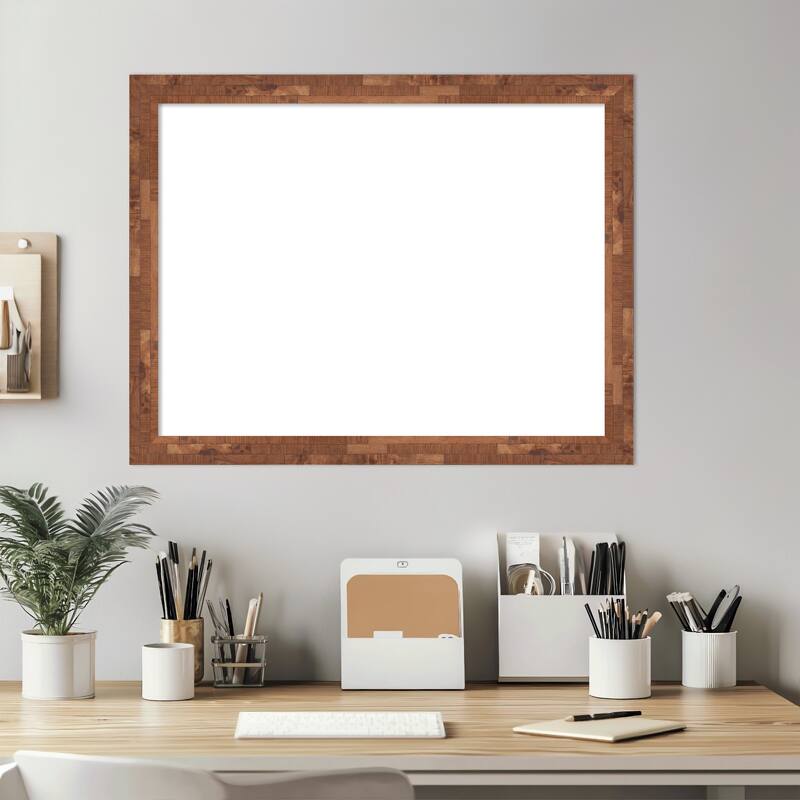 Amanti Art Fresco Dark Walnut Framed Dry Erase Magnetic Board