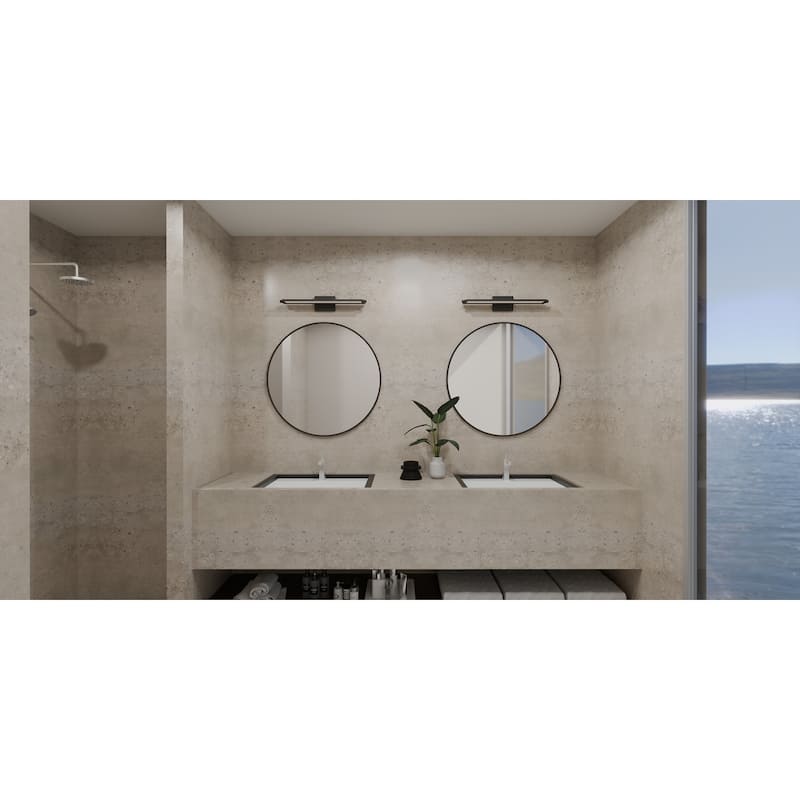 Astro Integrated LED Matte Black Bath Light