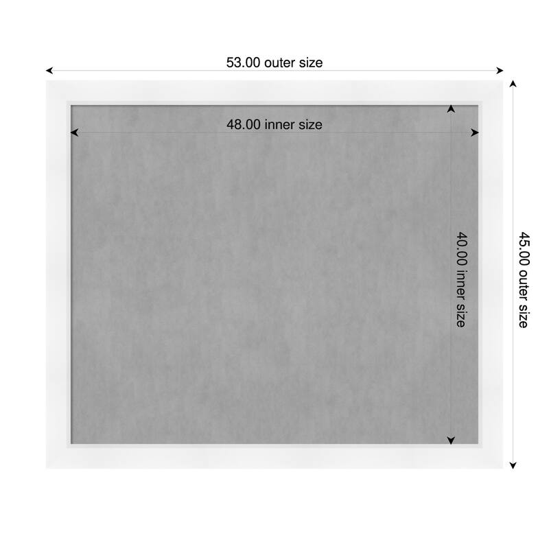 Amanti Art Sloped Black Framed - 53 x 45 in - Sloped White