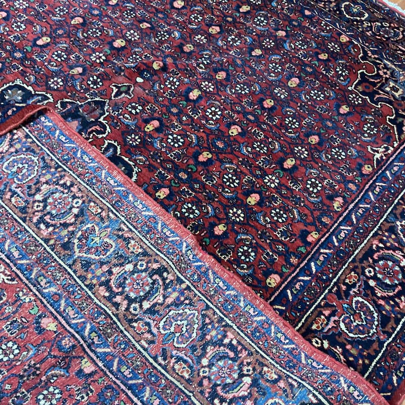 HERAT ORIENTAL Handmade 1960's Antique Hamadan Wool Rug - 8' x 10'6"